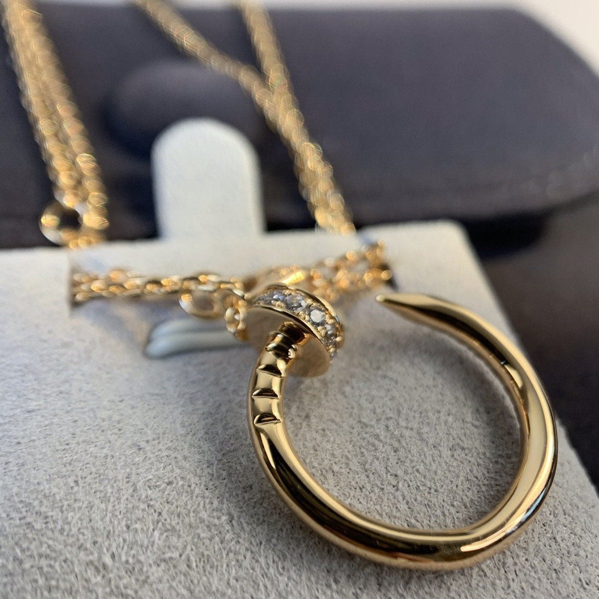 [⭐Sparkve]JUSTE NECKLACE PINK GOLD DIAMONDS