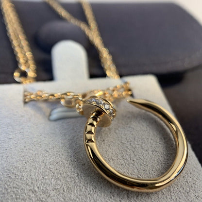 [⭐Sparkve]JUSTE NECKLACE PINK GOLD DIAMONDS