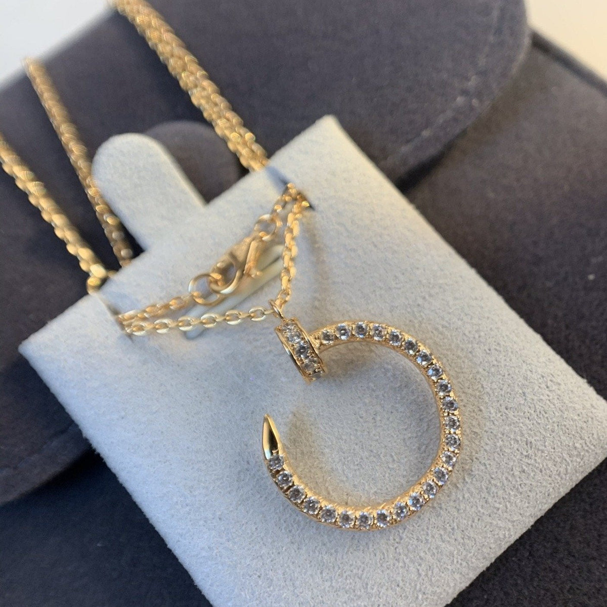 [⭐Sparkve]JUSTE NECKLACE PINK GOLD DIAMONDS