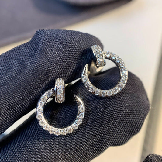 [⭐Sparkve]JUSTE EARRINGS SILVER DIAMONDS