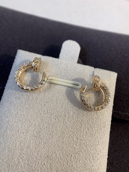 [⭐Sparkve]JUSTE EARRINGS GOLD DIAMONDS