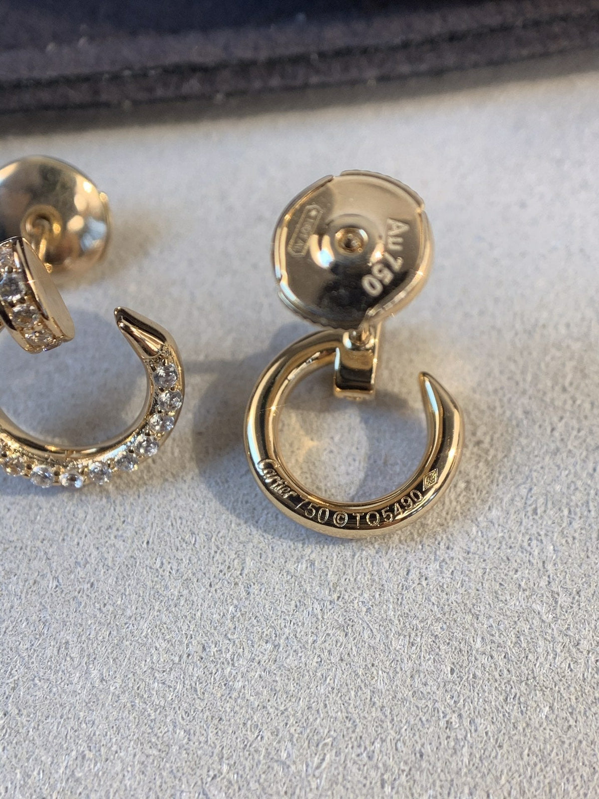[⭐Sparkve]JUSTE EARRINGS GOLD DIAMONDS