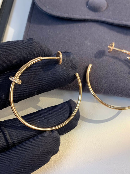 [⭐Sparkve]JUSTE EARRINGS GOLD DIAMONDS 1.8MM