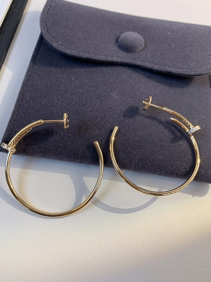 [⭐Sparkve]JUSTE EARRINGS GOLD DIAMONDS 1.8MM