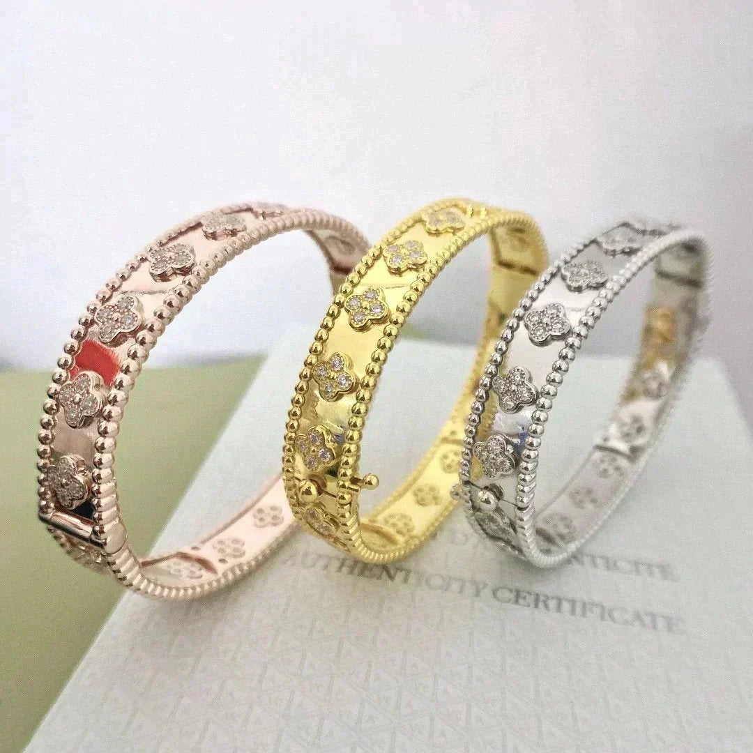 [⭐Sparkve]CLOVER BRACELET 8MM DIAMONDS