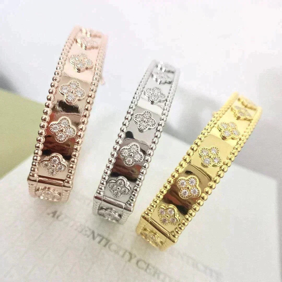 [⭐Sparkve]CLOVER BRACELET 8MM DIAMONDS