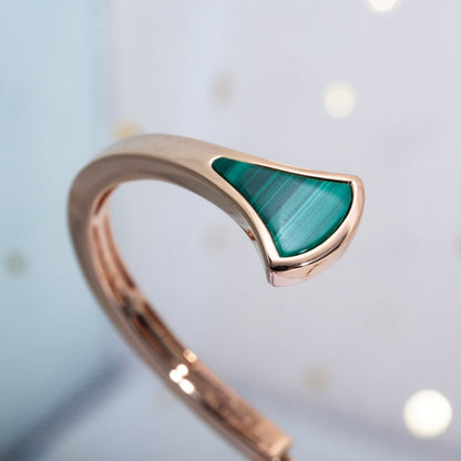 [⭐Sparkve]DREAM BRACELET OPEN MALACHITE PINK GOLD