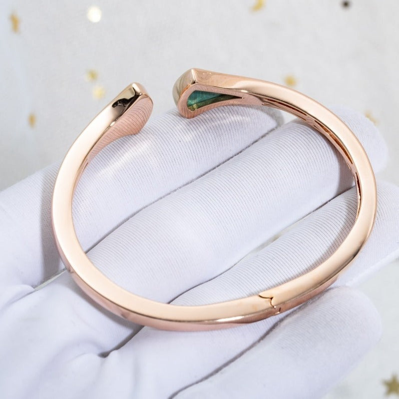 [⭐Sparkve]DREAM BRACELET OPEN MALACHITE PINK GOLD