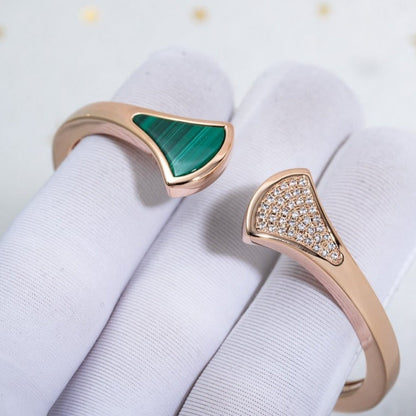 [⭐Sparkve]DREAM BRACELET OPEN MALACHITE PINK GOLD