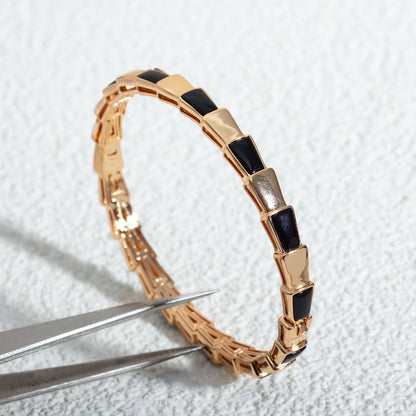 [⭐Sparkve]SERPENTI BRACELET PINK GOLD ONYX