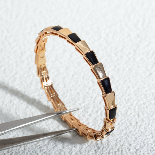 [⭐Sparkve]SERPENTI BRACELET PINK GOLD ONYX