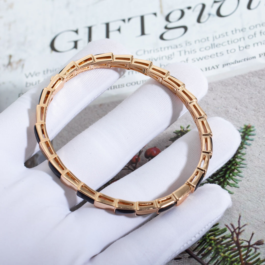 [⭐Sparkve]SERPENTI BRACELET PINK GOLD ONYX