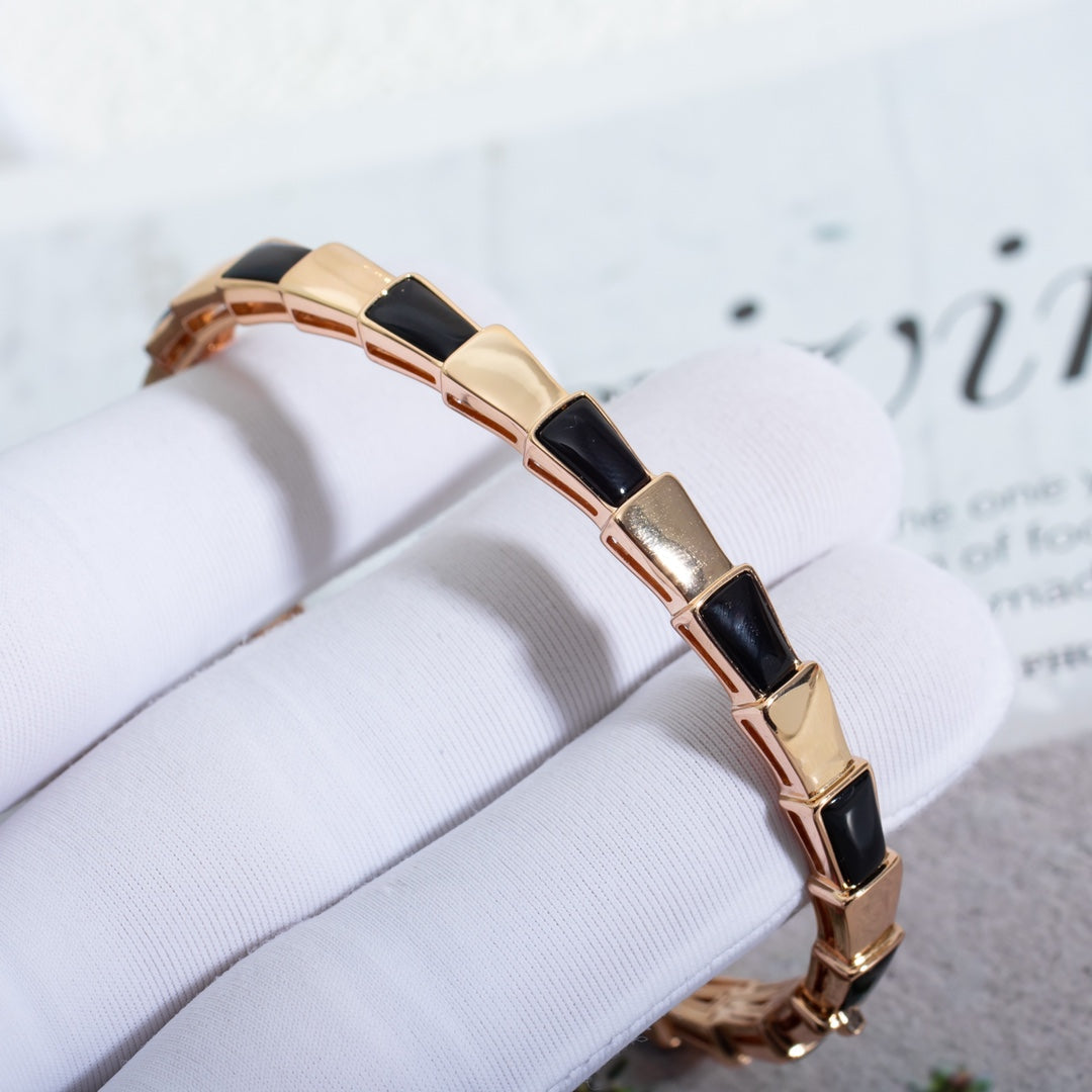 [⭐Sparkve]SERPENTI BRACELET PINK GOLD ONYX
