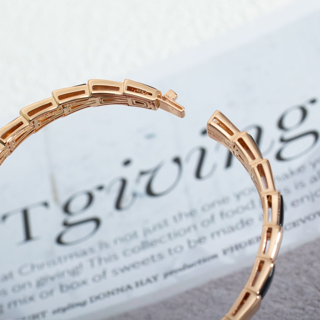 [⭐Sparkve]SERPENTI BRACELET PINK GOLD ONYX