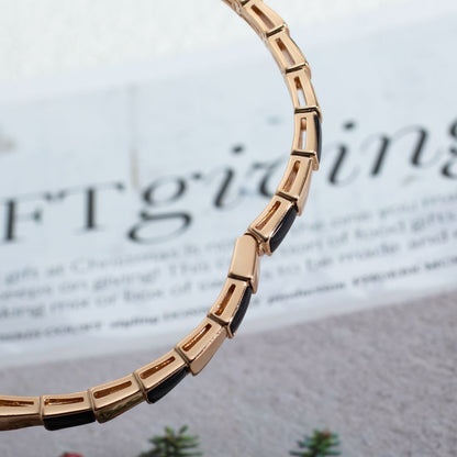 [⭐Sparkve]SERPENTI BRACELET PINK GOLD ONYX