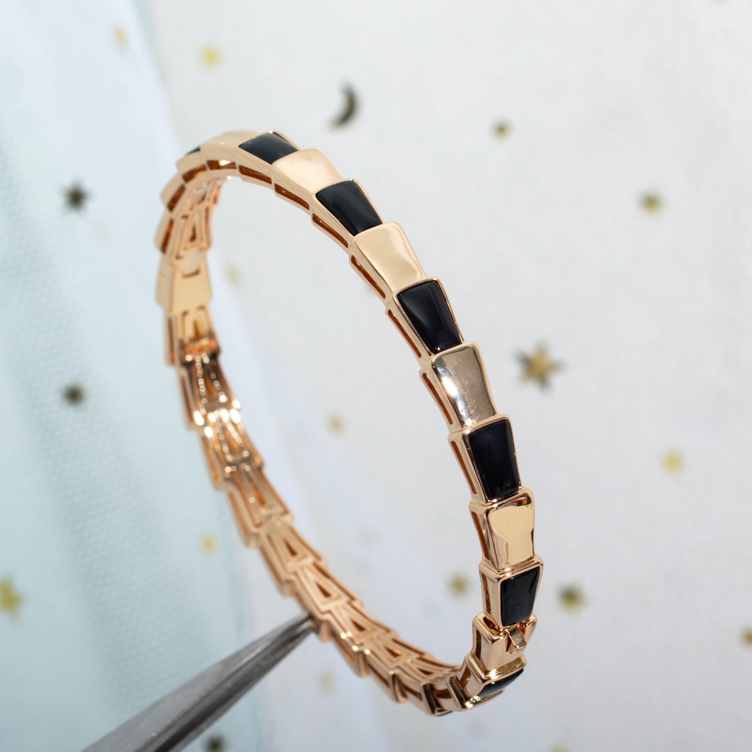 [⭐Sparkve]SERPENTI BRACELET PINK GOLD ONYX