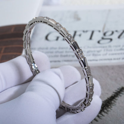 [⭐Sparkve]SERPENTI BRACELET SILVER DIAMOND