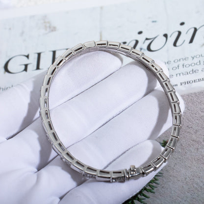 [⭐Sparkve]SERPENTI BRACELET SILVER DIAMOND
