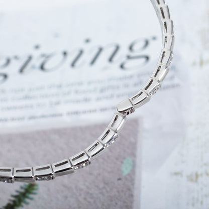 [⭐Sparkve]SERPENTI BRACELET SILVER DIAMOND
