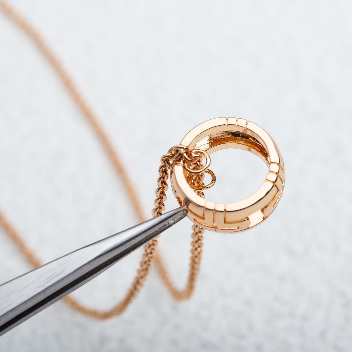 [⭐Sparkve]PARENTESI NECKLACE PINK GOLD