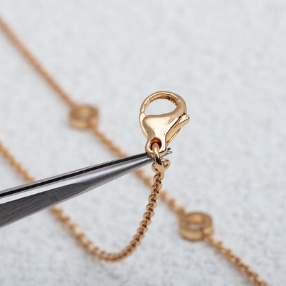 [⭐Sparkve]PARENTESI NECKLACE PINK GOLD DIAMOND