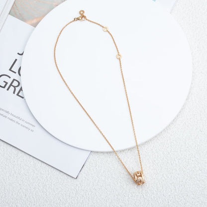 [⭐Sparkve]PARENTESI NECKLACE PINK GOLD DIAMOND