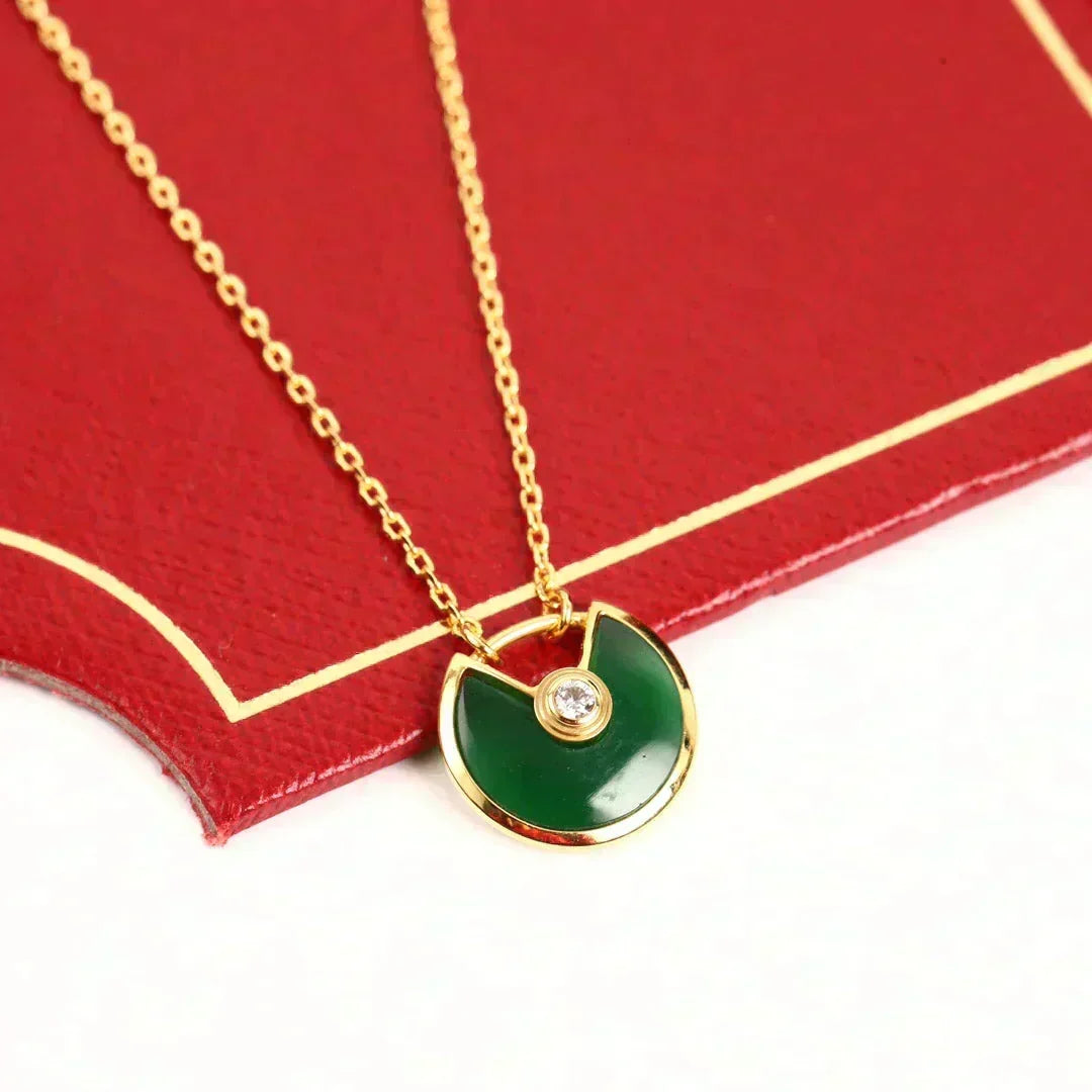 [⭐Sparkve]AMULETTE GOLD MALACHITE NECKLACE