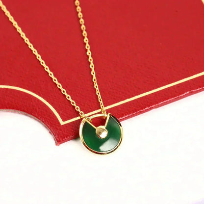 [⭐Sparkve]AMULETTE GOLD MALACHITE NECKLACE