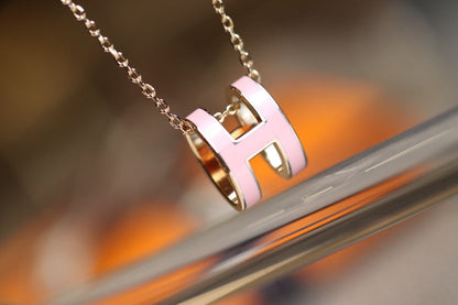 [⭐Sparkve]POP H PEDANT PINK GOLD