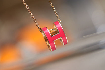 [⭐Sparkve]POP H PEDANT PINK GOLD