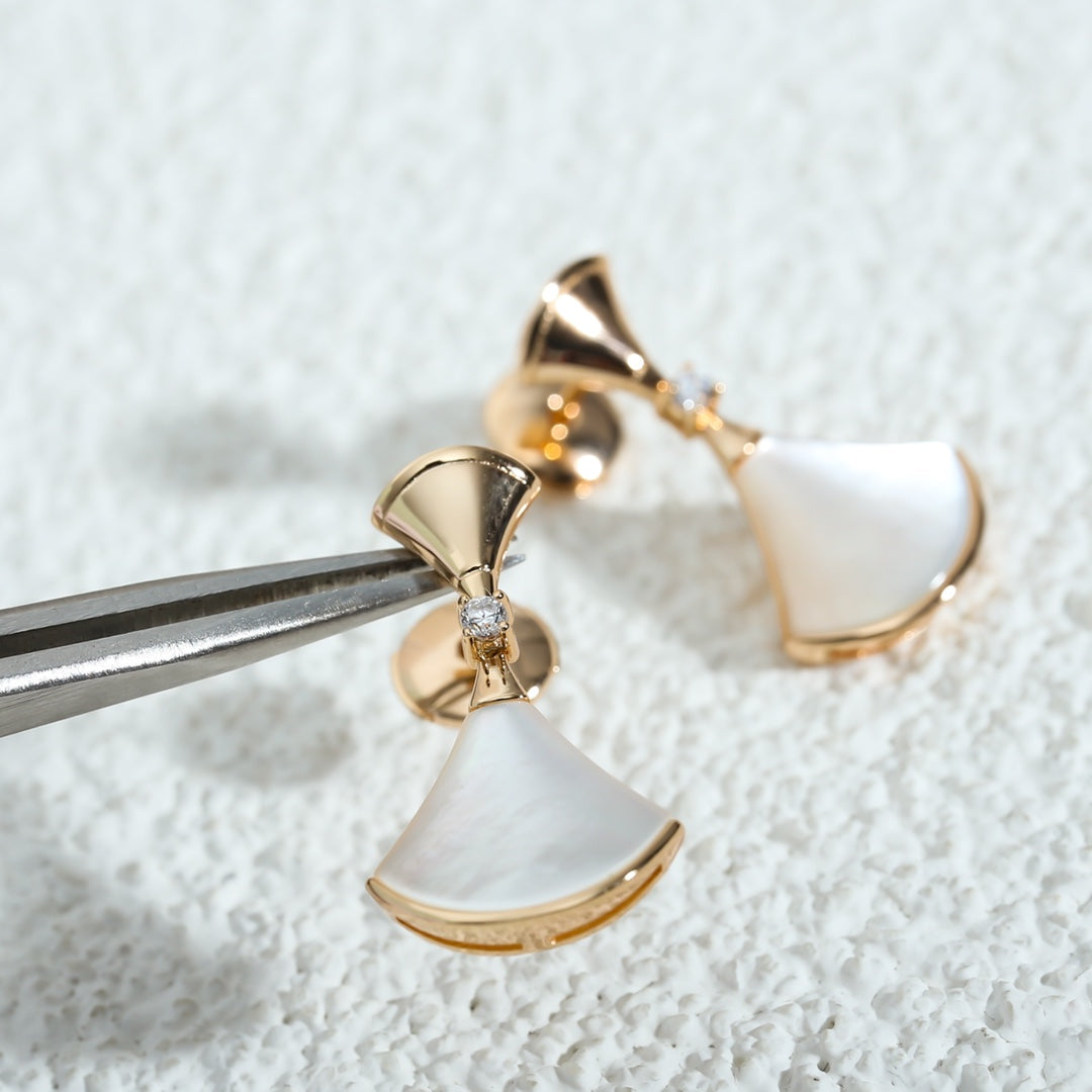 [⭐Sparkve]DREAM MOP PINK GOLD EARRINGS