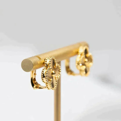 [⭐Sparkve]CLOVER MEDIUM 1 MOTIFS LASER EARRINGS