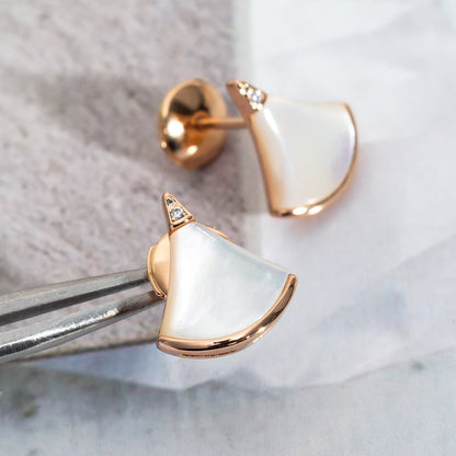 [⭐Sparkve]DIVAS DREAM EARRINGS PINK GOLD