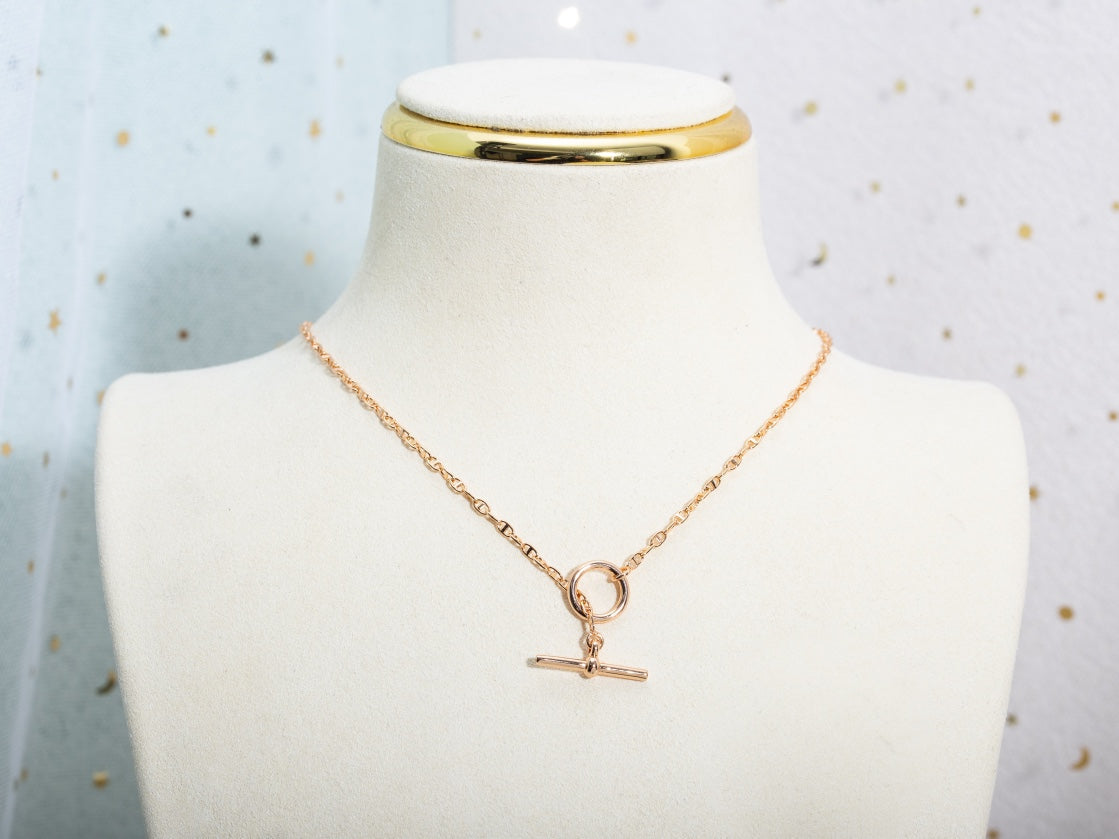 [⭐Sparkve]ECHAPPEE NECKLACE PINK GOLD