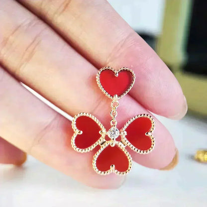 [⭐Sparkve]SWEET CLOVER CARNELIAN EARRINGS