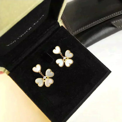 [⭐Sparkve]CLOVER SWEET WHITE MOP EARRINGS