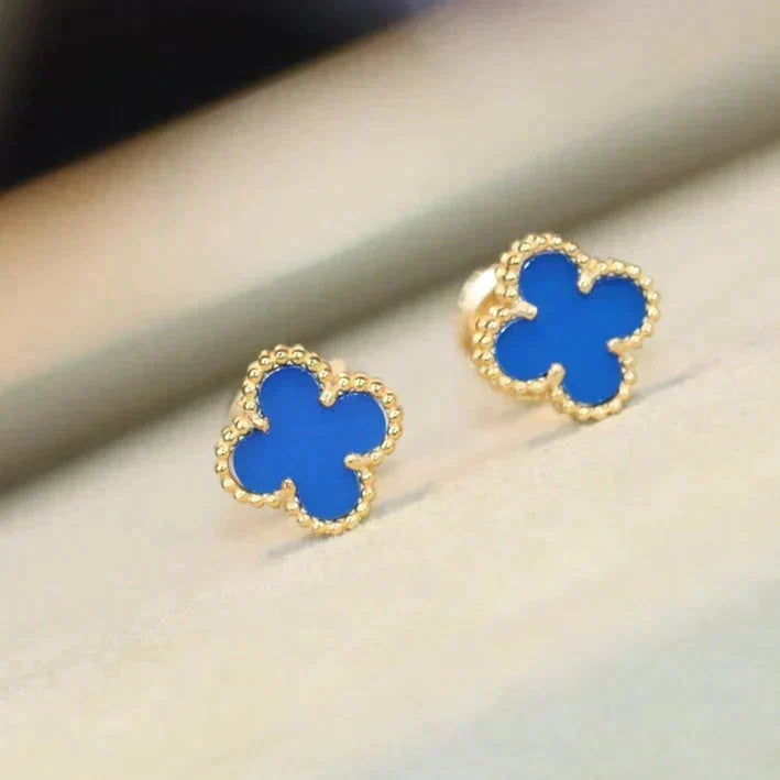 [⭐Sparkve]CLOVER MINI 9.5MM TURQUOISE EARRINGS