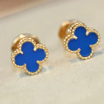 [⭐Sparkve]CLOVER MINI 9.5MM TURQUOISE EARRINGS