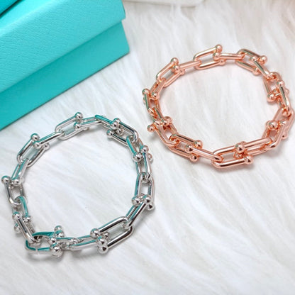[⭐Sparkve Jewels]HARDWEAR BRACELET PINK GOLD AND SILVER