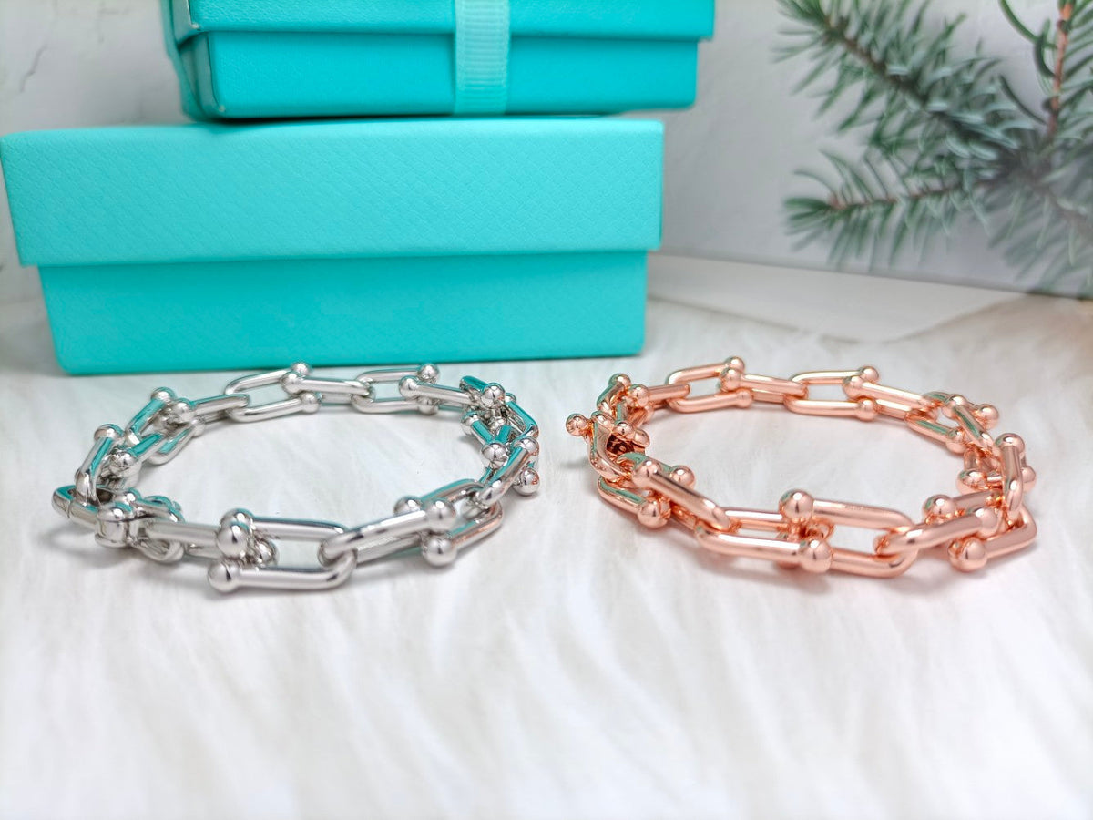 [⭐Sparkve Jewels]HARDWEAR BRACELET PINK GOLD AND SILVER
