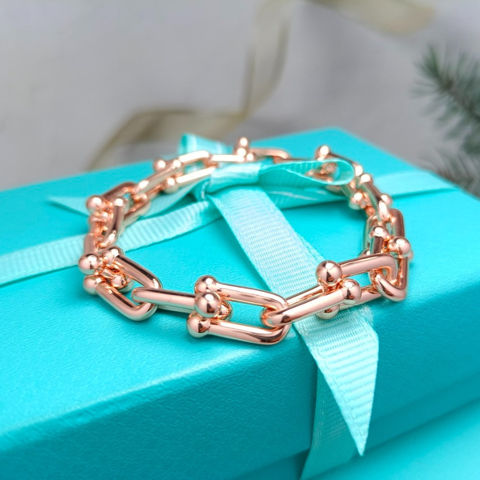 [⭐Sparkve Jewels]HARDWEAR BRACELET PINK GOLD AND SILVER