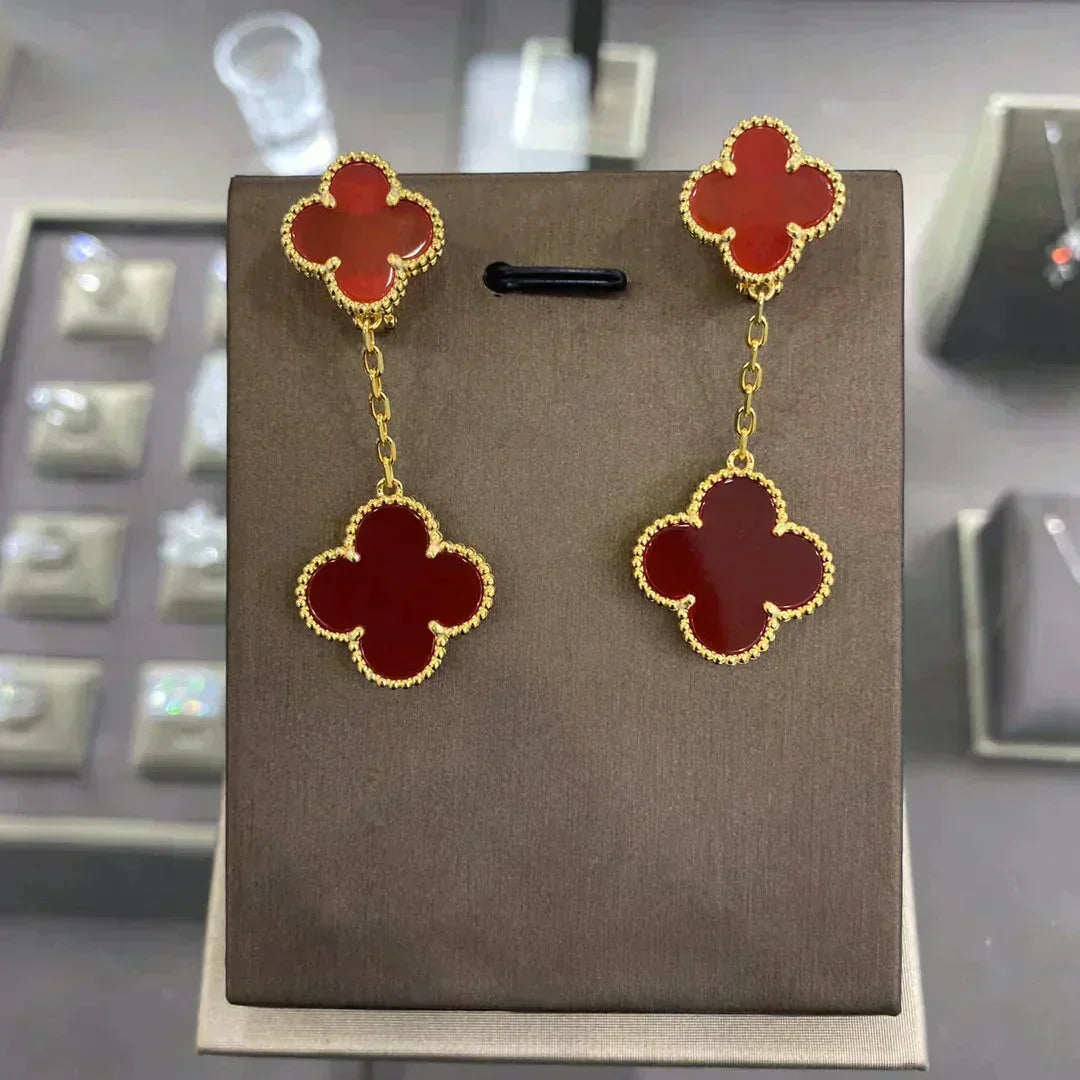 [⭐Sparkve]CLOVER 2 MOTIFS  EARRINGS (MULTIPLE CHOICESC