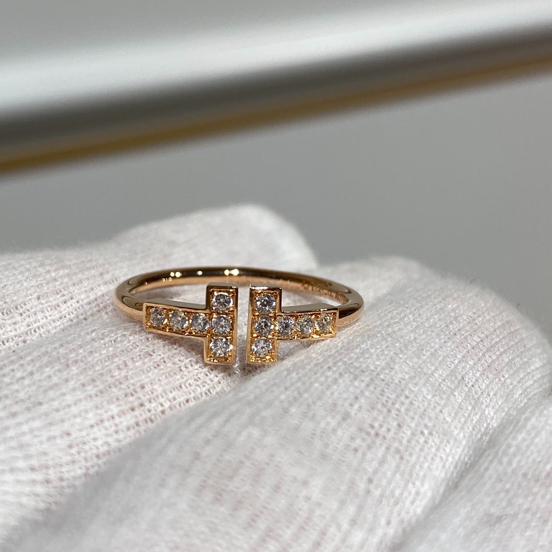 [⭐Sparkve Jewels] WIRE RING DIAMOND PINK GOLD