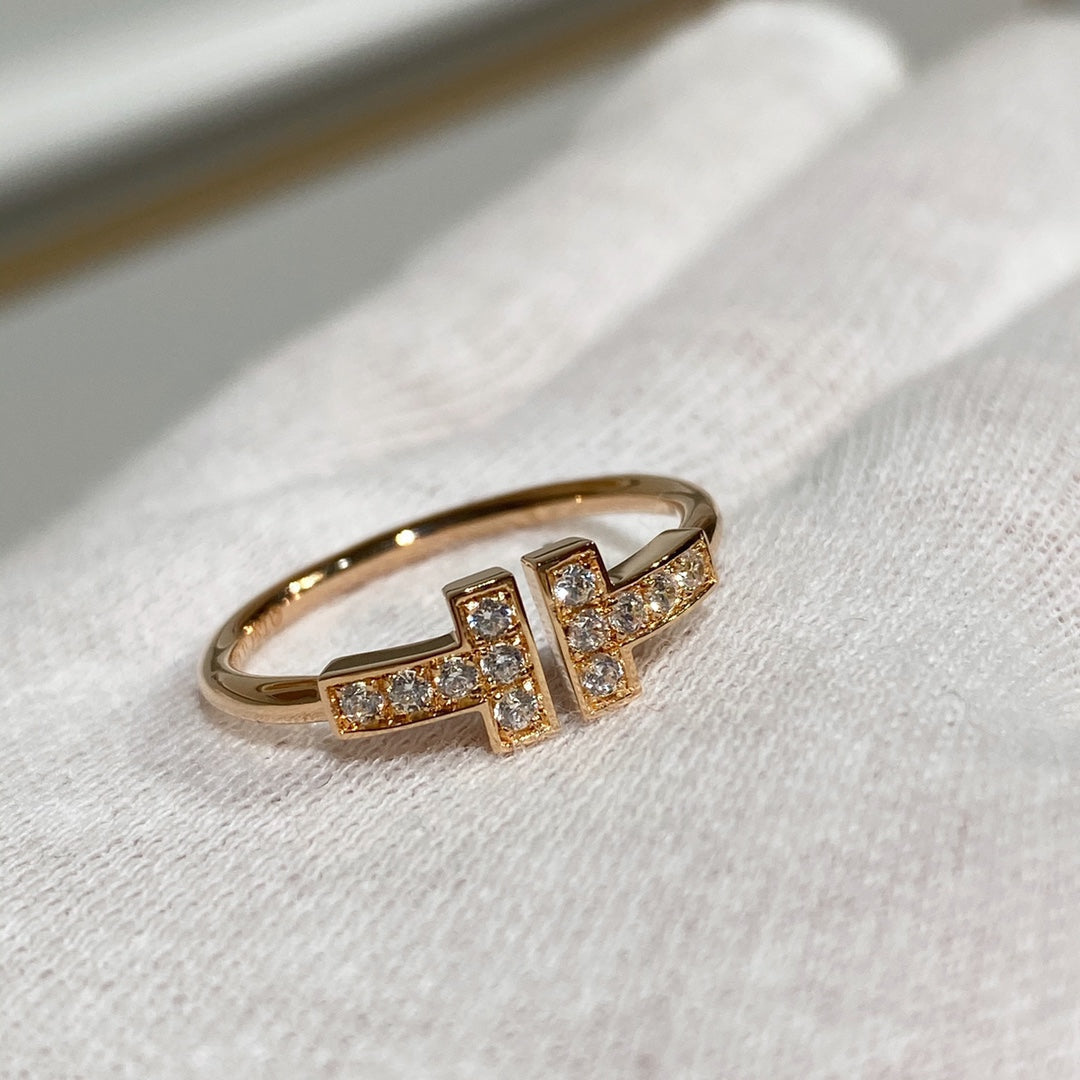 [⭐Sparkve Jewels] WIRE RING DIAMOND PINK GOLD