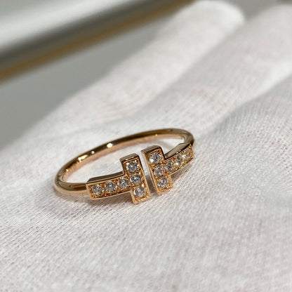 [⭐Sparkve Jewels] WIRE RING DIAMOND PINK GOLD