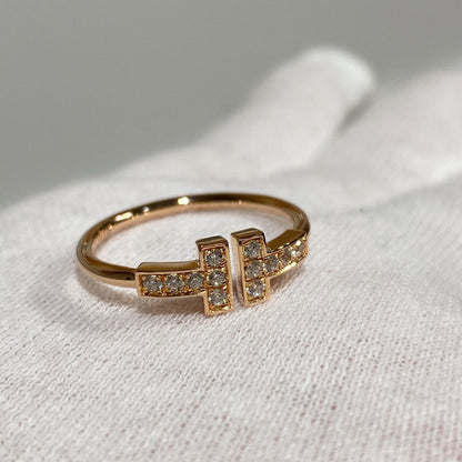 [⭐Sparkve Jewels] WIRE RING DIAMOND PINK GOLD