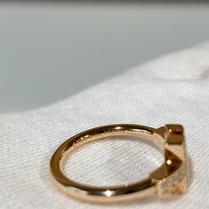 [⭐Sparkve Jewels]T WIRE MOP DIAMOND RING PINK GOLD