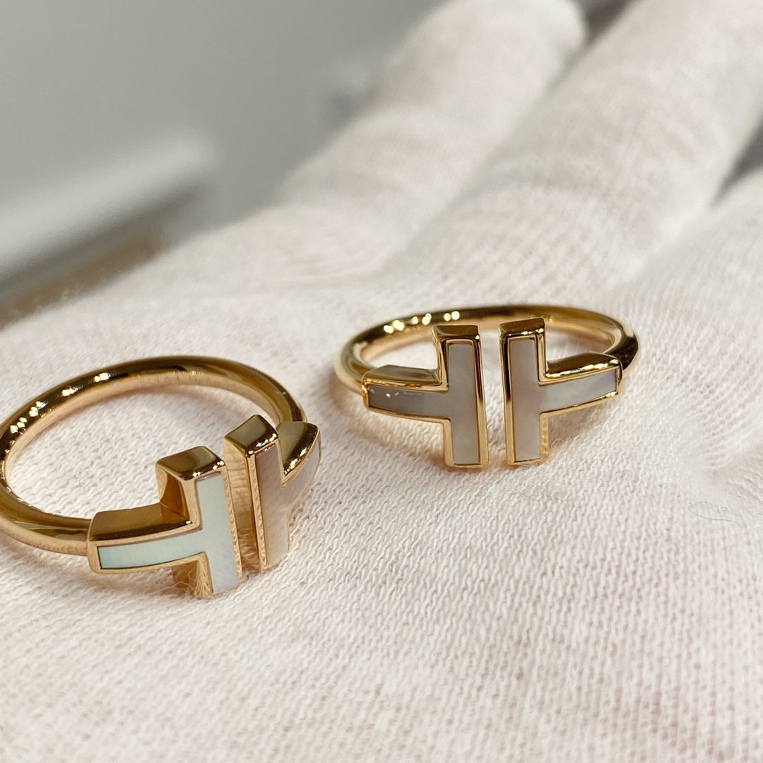 [⭐Sparkve Jewels] WIRE MOP RING PINK GOLD