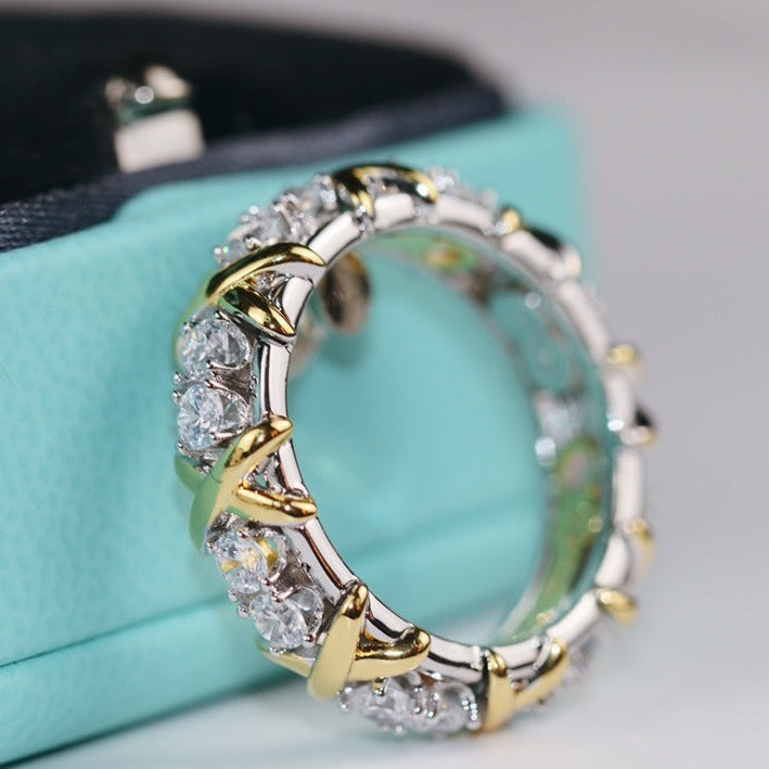 [⭐Sparkve Jewels]SIXTEEN STONE RING GOLD