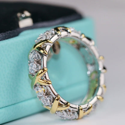 [⭐Sparkve Jewels]SIXTEEN STONE RING GOLD